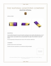 7.24 Ct. Ametrine from Ceylon (Sri Lanka) Appraisal