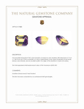 9.82 Ct. Bi Color Ametrine from Ceylon (Sri Lanka) Appraisal