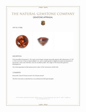1.90 Ct. Orange Hessonite Garnet from Madagascar Appraisal