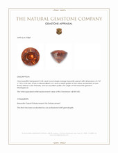 2.28 Ct. Hessonite Garnet from Madagascar Appraisal