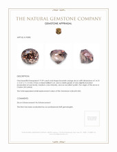 19.39 Ct. Brownish Orange Zircon from Ceylon (Sri Lanka) Appraisal