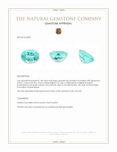 1.48 Ct. Greenish Blue Paraiba Tourmaline from Mozambique Appraisal