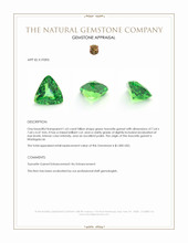 1.65 Ct. Tsavorite Garnet from Madagascar Appraisal