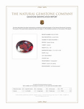 1.05 Ct. Red Garnet from Ceylon (Sri Lanka) Scan Report