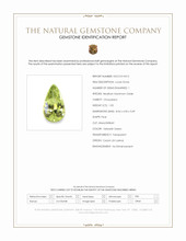 1.03 Ct. Yellowish Green Chrysoberyl from Ceylon (Sri Lanka) Scan Report