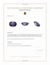 2.40 Ct. Purple Spinel from Ceylon (Sri Lanka) Appraisal