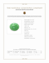 5.60 Ct. Green Cabochon Jade from Burma (Myanmar) Scan Report