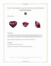 2.85 Ct. Purplish Pink Garnet from Tanzania Appraisal