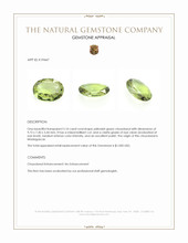2.10 Ct. Yellowish Green Chrysoberyl from Madagascar Appraisal