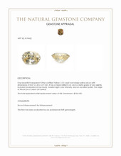 2.32 Ct. Yellow Zircon from Ceylon (Sri Lanka) Appraisal