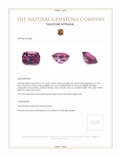1.41 Ct. Purplish Pink Spinel from Ceylon (Sri Lanka) Appraisal