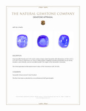 4.93 Ct. Cabochon Tanzanite from Tanzania Appraisal