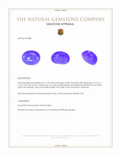 11.54 Ct. Cabochon Tanzanite from Tanzania Appraisal