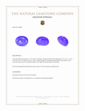 11.54 Ct. Cabochon Tanzanite from Tanzania Appraisal