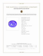 11.54 Ct. Violet Cabochon Tanzanite from Tanzania Scan Report