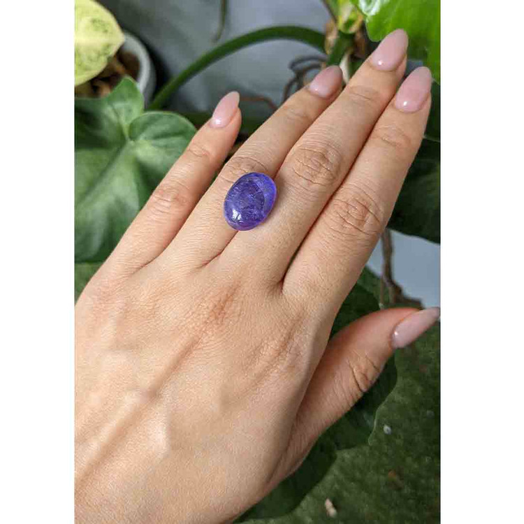 16.51 Ct. Cabochon Tanzanite from Tanzania