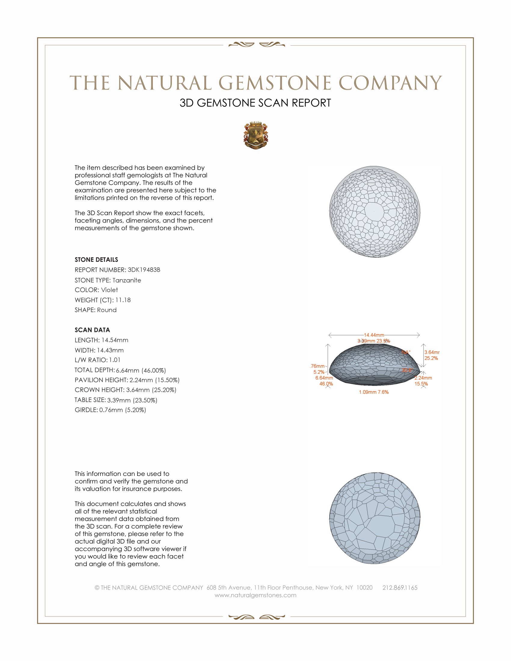 11.18 Ct. Cabochon Tanzanite from Tanzania