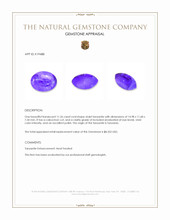11.26 Ct. Violet Cabochon Tanzanite from Tanzania Appraisal