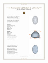 8.81 Ct. Cabochon Tanzanite from Tanzania 3 D Scan Report