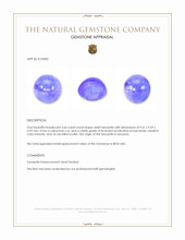 4.66 Ct. Cabochon Tanzanite from Tanzania Appraisal