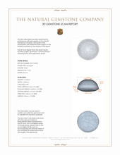 15.22 Ct. Cabochon Tanzanite from Tanzania 3 D Scan Report