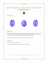 14.95 Ct. Cabochon Tanzanite from Tanzania Appraisal