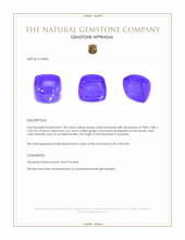 7.82 Ct. Cabochon Tanzanite from Tanzania Appraisal