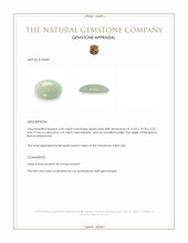 4.56 Ct. Green Cabochon Jade from Burma (Myanmar) Appraisal