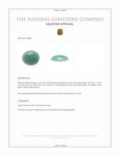 6.46 Ct. Greenish Blue Cabochon Jade from Burma (Myanmar) Appraisal