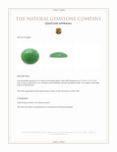 5.47 Ct. Green Cabochon Jade from Burma (Myanmar) Appraisal