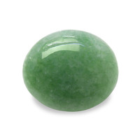 thumbnail image 2 of Natural 13x18mm Jade Oval Gemstone Bead Necklace – 18 Inch, Silver Plated, Handmade 2 of 3