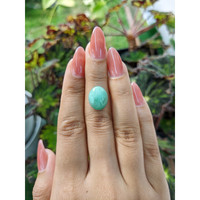 6.01 Ct. Cabochon White Opal from Burma (Myanmar) Life Style