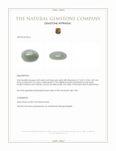 4.82 Ct. Grey Cabochon Jade from Burma (Myanmar) Appraisal