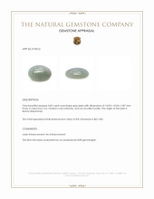 4.82 Ct. Grey Cabochon Jade from Burma (Myanmar) Appraisal