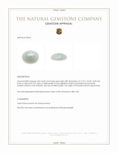5.06 Ct. Grey Cabochon Jade from Burma (Myanmar) Appraisal