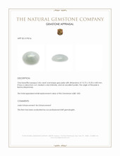 5.06 Ct. Grey Cabochon Jade from Burma (Myanmar) Appraisal