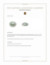 5.90 Ct. Green Cabochon Jade from Burma (Myanmar) Appraisal