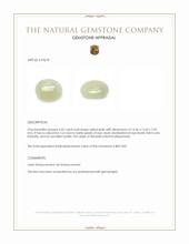 6.62 Ct. Yellow Cabochon Jade from Burma (Myanmar) Appraisal