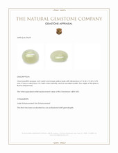 6.62 Ct. Yellow Cabochon Jade from Burma (Myanmar) Appraisal