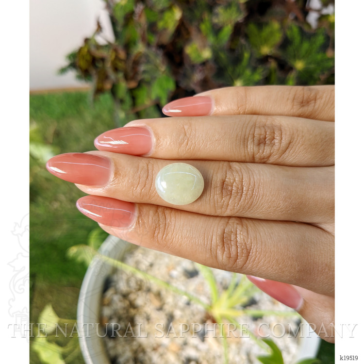 6.62 Ct. Cabochon White Opal from Burma (Myanmar)