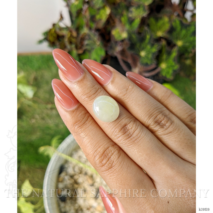 6.62 Ct. Cabochon White Opal from Burma (Myanmar)