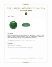 6.47 Ct. Green Cabochon Jade from Burma (Myanmar) Appraisal