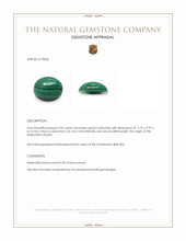 4.93 Ct. Cabochon Malachite from Russia Appraisal