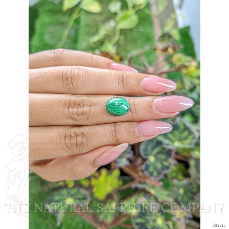 4.93 Ct. Cabochon Malachite from Russia