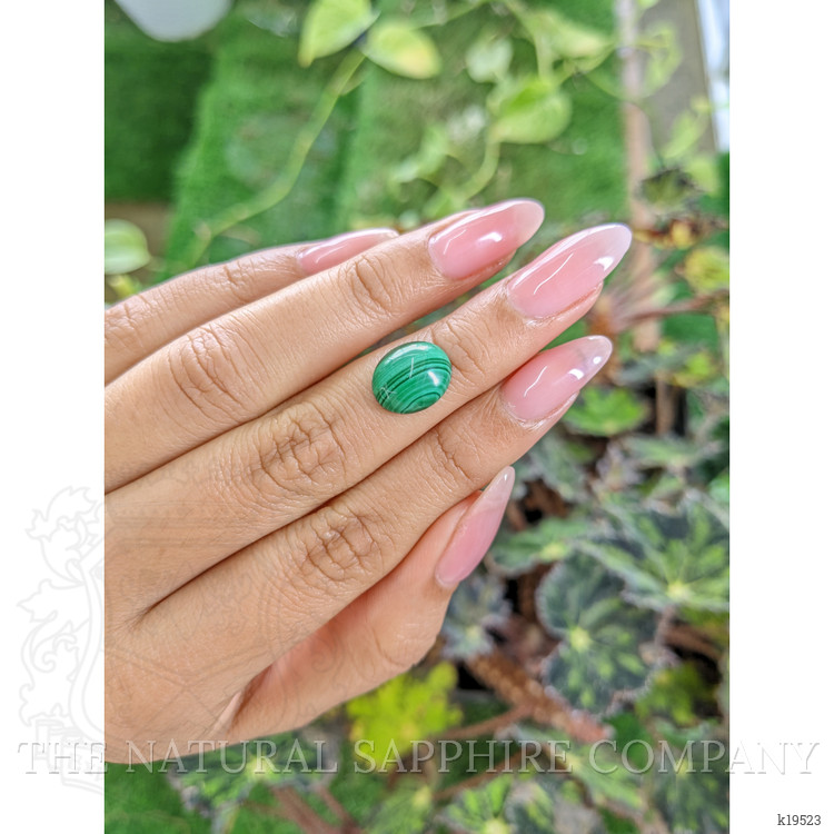4.93 Ct. Cabochon Malachite from Russia