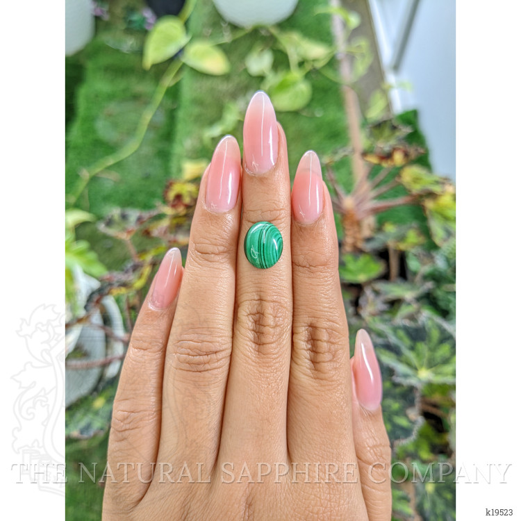 4.93 Ct. Cabochon Malachite from Russia