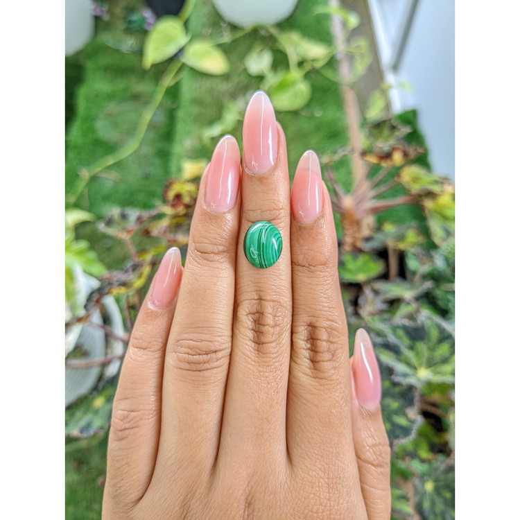 4.93 Ct. Cabochon Malachite from Russia