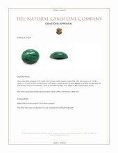 4.47 Ct. Cabochon Malachite from Russia Appraisal