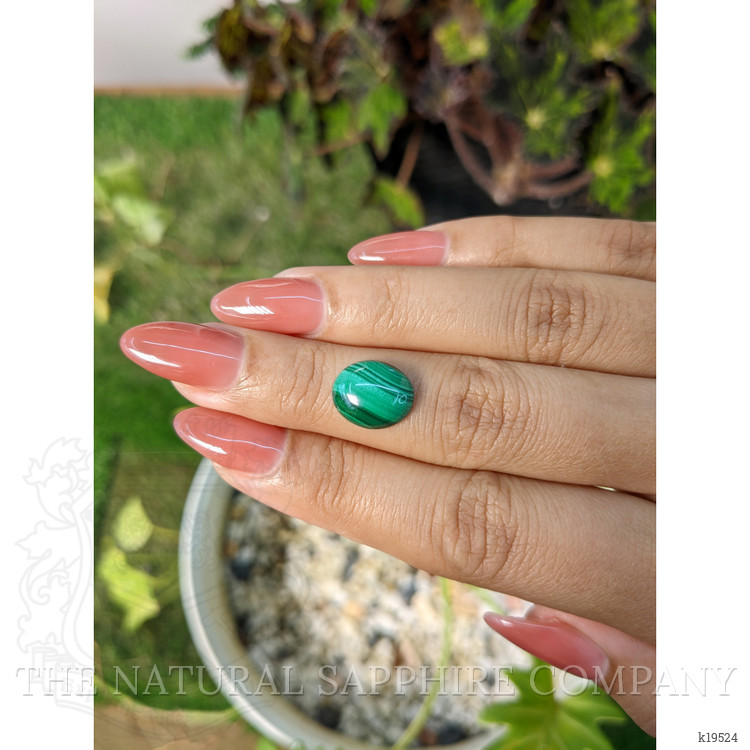 4.47 Ct. Cabochon Malachite from Russia