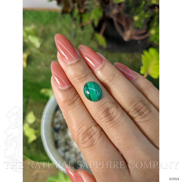 4.47 Ct. Cabochon Malachite from Russia